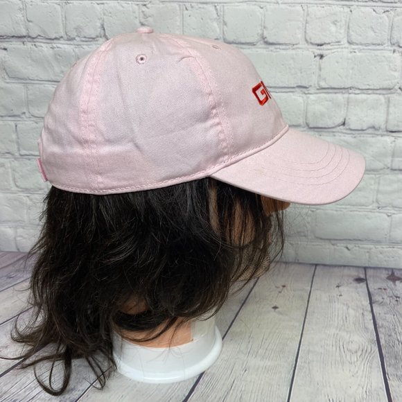 Dad Hat Women Cap Strap Back Pink GMC Embroidered Spell Out Automotive Car OSFM - Picture 4 of 8